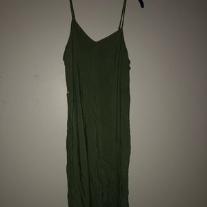 Olive green summer dress